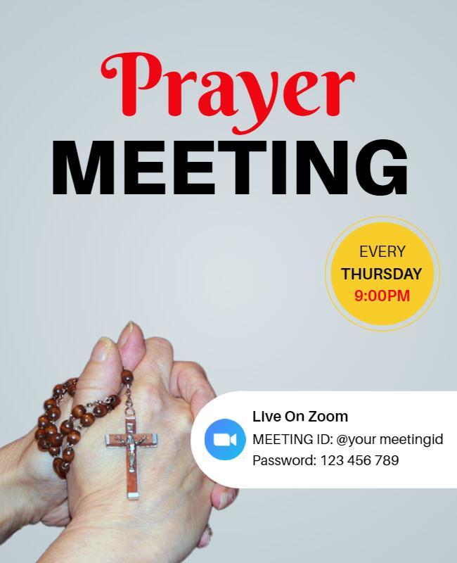 Online Weekly Prayer Meeting Flyer Template