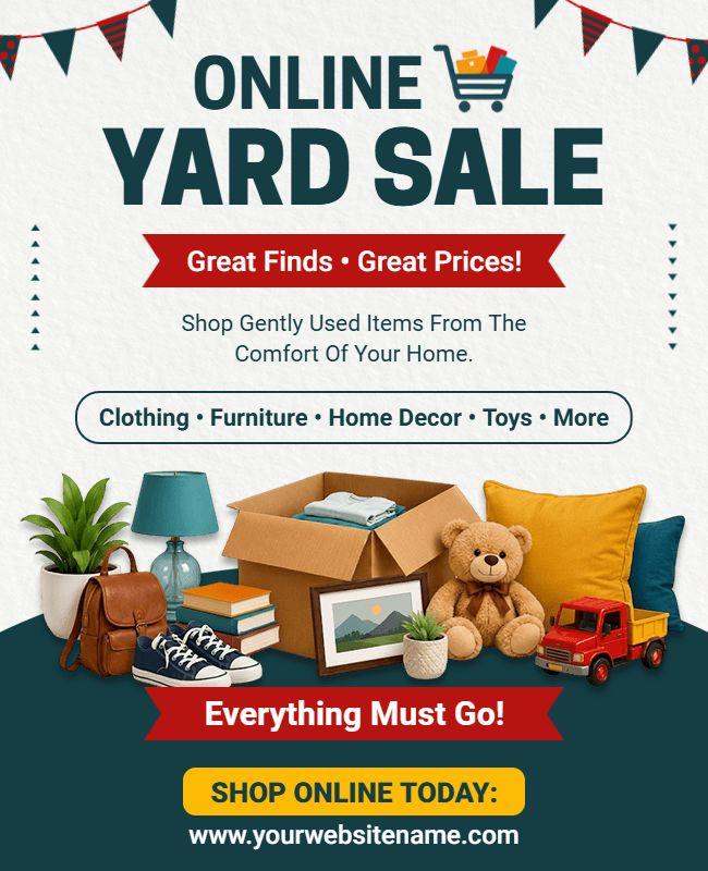 Online Yard Sale Shopping Flyer Template