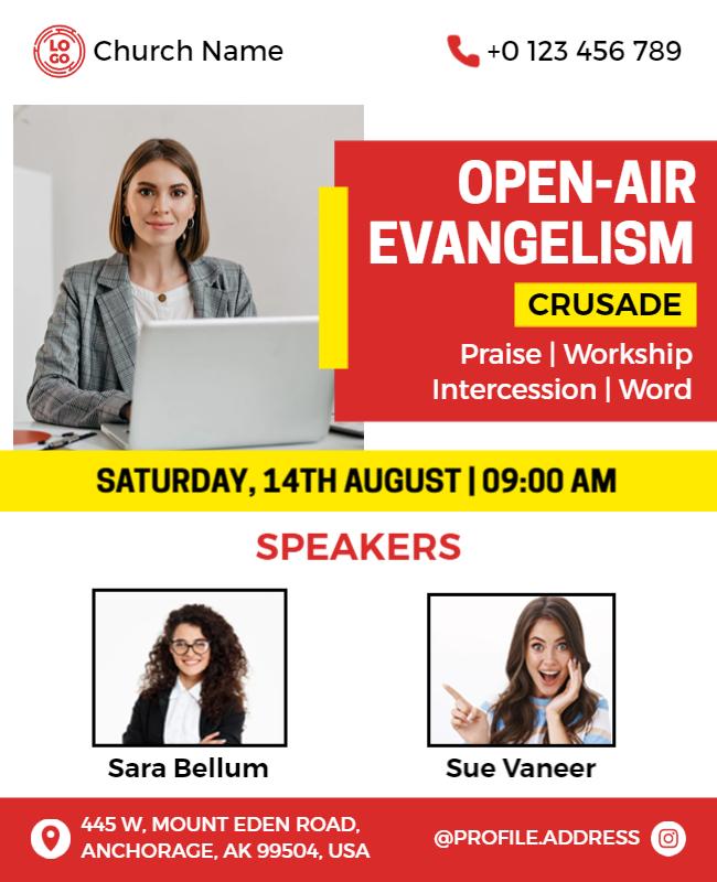 Open Air Evangelism Crusade Flyer Template