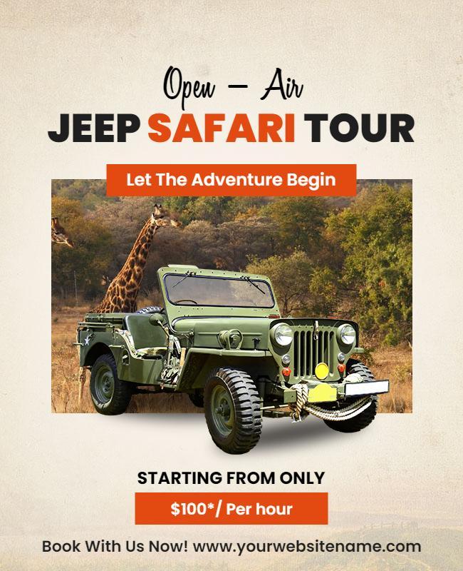 Open Air Jeep Safari Tour Flyer Template