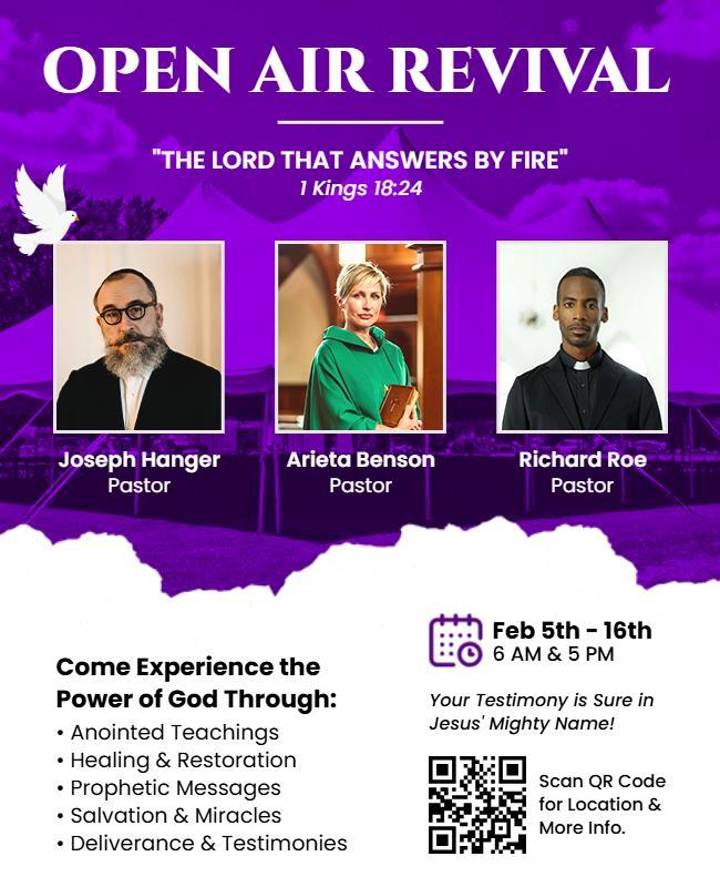 Open Air Religious Revival Event Flyer Template