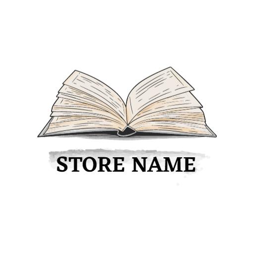 Open Book Illustration with Watercolor Touch Logo Template