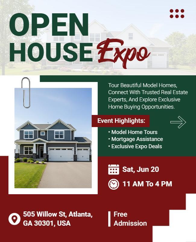 Open House Expo Event Flyer Template