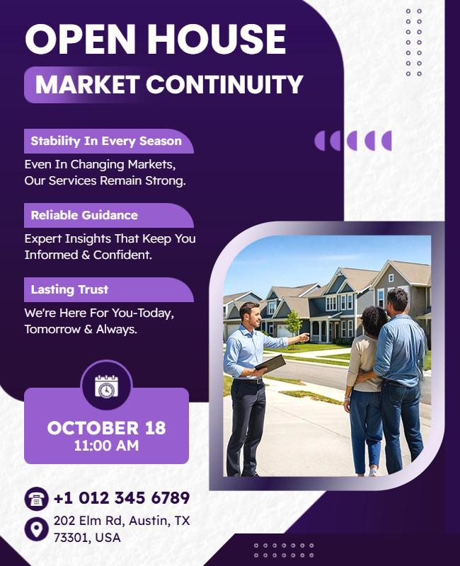 Open House Market Continuity Flyer Template