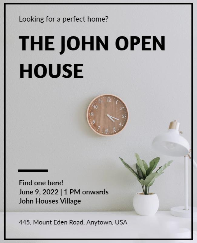 Open House Real Estate Event Flyer Template