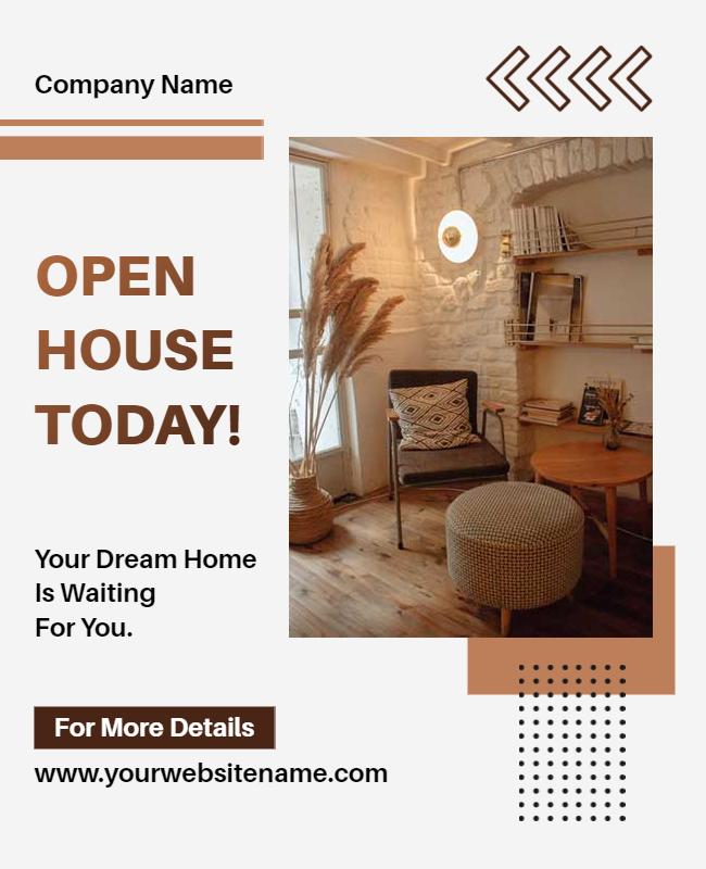 Open House Real Estate Flyer Template