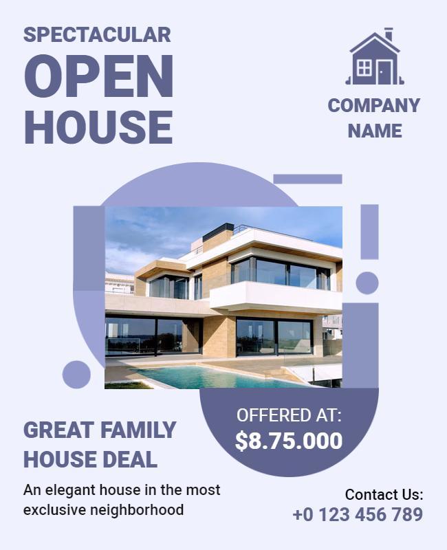 Open House Real Estate Promotion Flyer Template