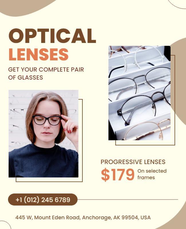 Optical Lenses Promotion Flyer Template