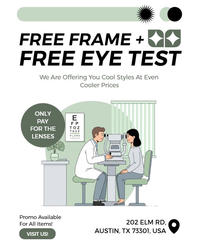 Optical Shop Eye Test Event Flyer Template