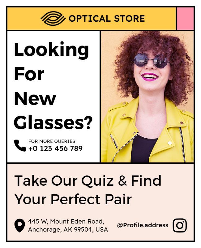 Optical Store Glasses Promotion Flyer Template