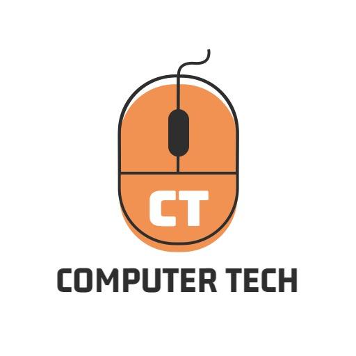 Orange Computer Mouse Design Represents Innovative Computer Logo Template