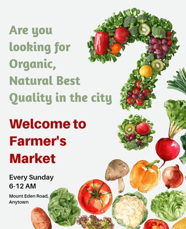 Organic Farmers Market Event Flyer Template