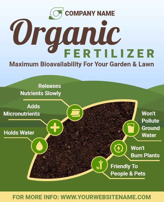 Organic Fertilizer Garden Promotion Flyer Template