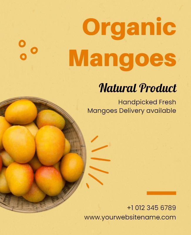 Organic Mango Delivery Service Flyer Template