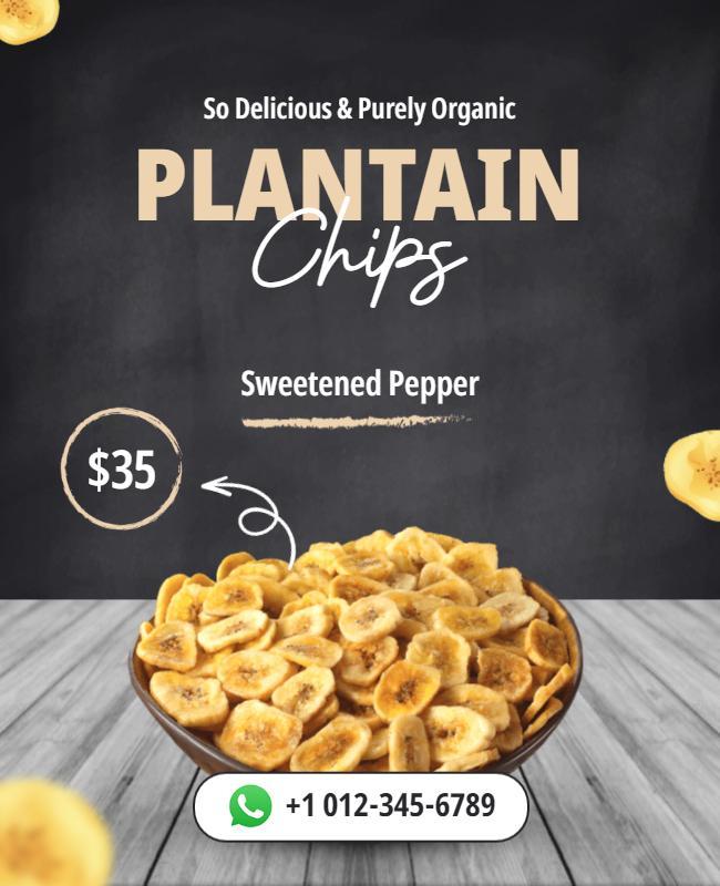 Organic Plantain Chips Promotion Flyer Template