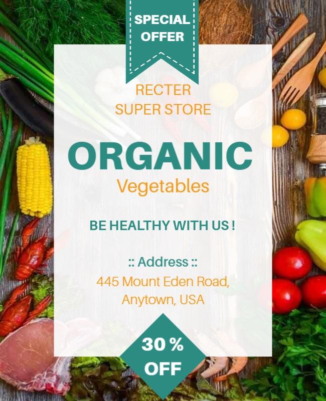 Organic Vegetable Special Offer Flyer Template