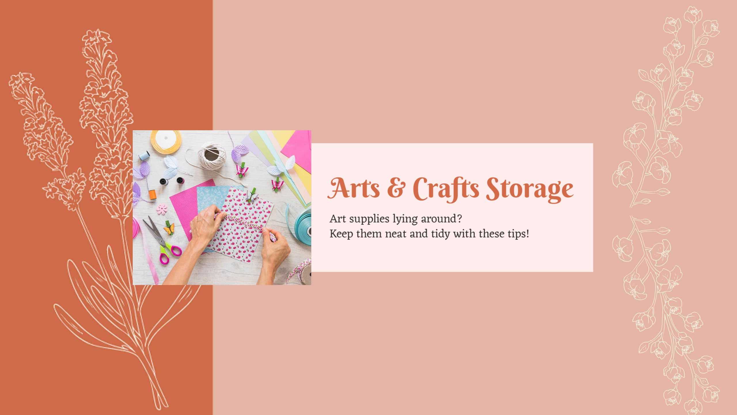 Organized Arts and Crafts Storage Tips for Your YouTube Banner Template