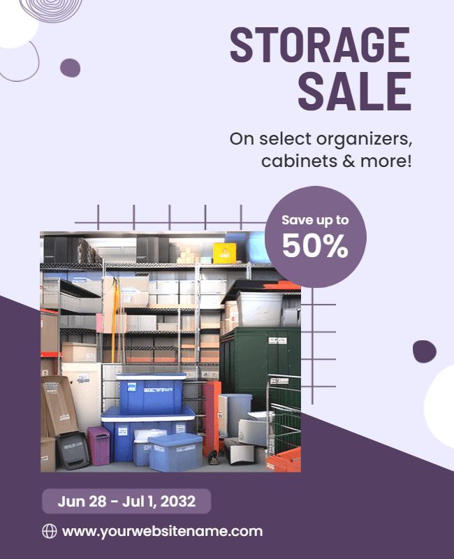 Organizers and Cabinets Storage Sale Flyer Template