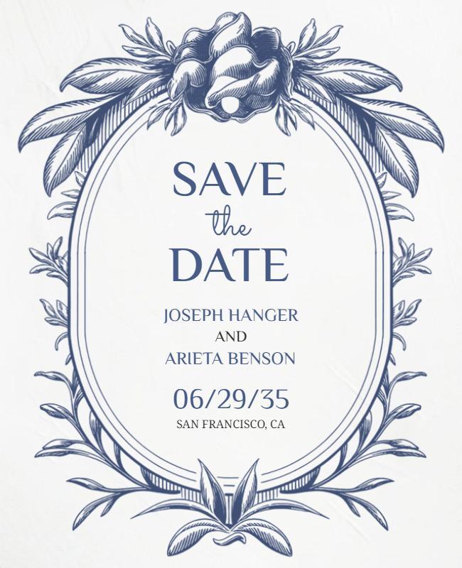 Ornate Save the Date Invitation Flyer Template