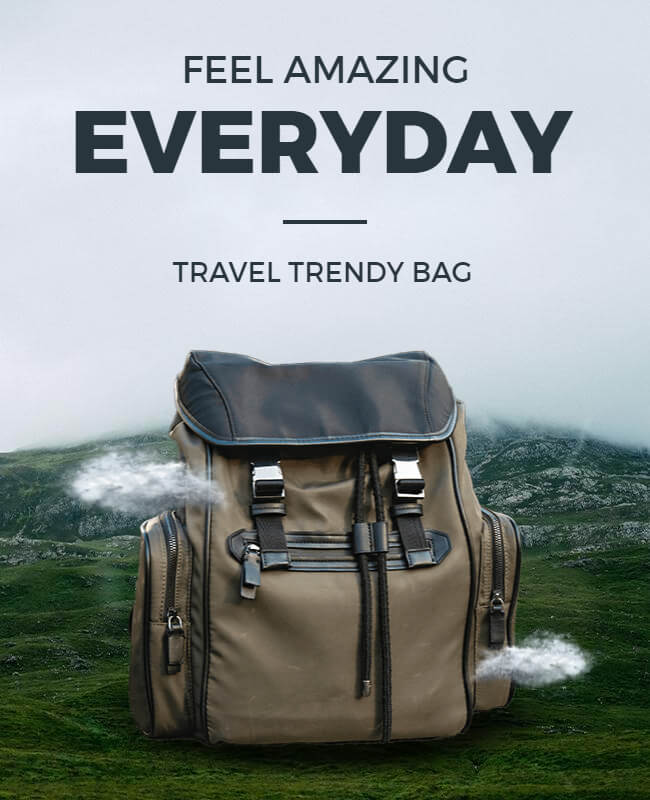 Outdoor Adventure Backpack Promotion Flyer Template