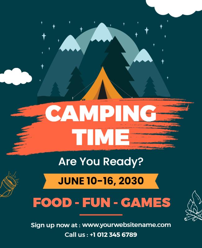 Outdoor Adventure Camping Event Flyer Template