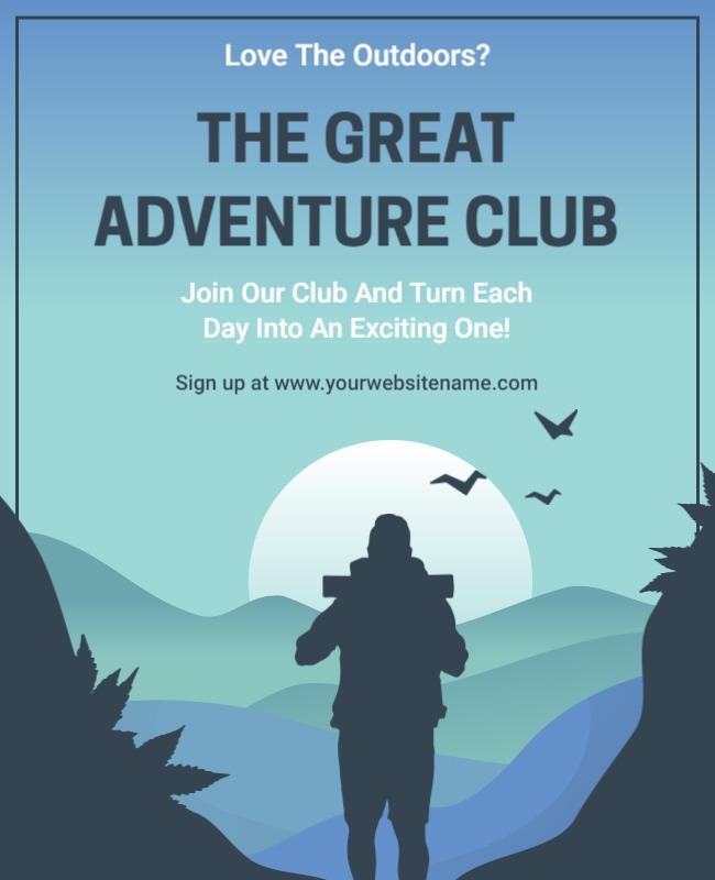 Outdoor Adventure Club Membership Flyer Template