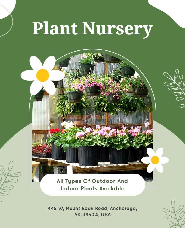 Outdoor and Indoor Plant Nursery Promotion Flyer Template