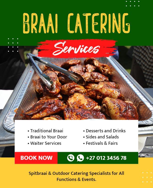 Outdoor Braai Catering Services Flyer Template