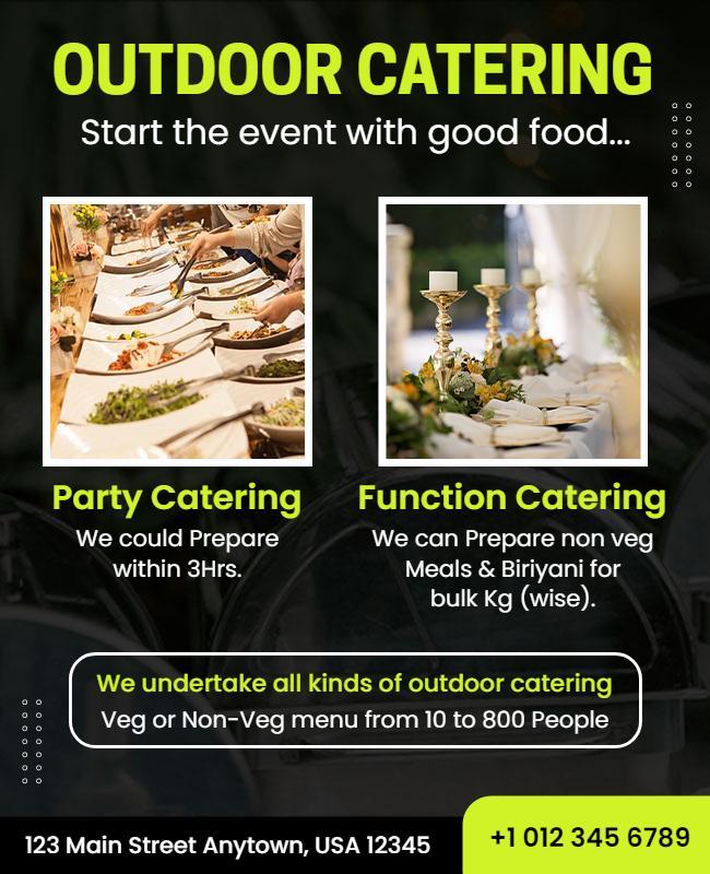 Outdoor Catering Service Event Flyer Template