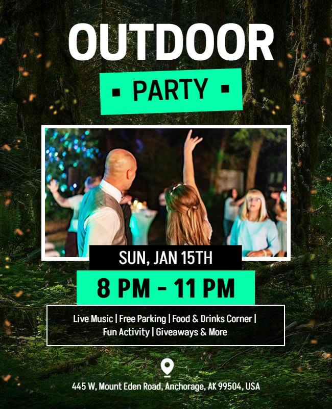 Outdoor Evening Party Event Flyer Template