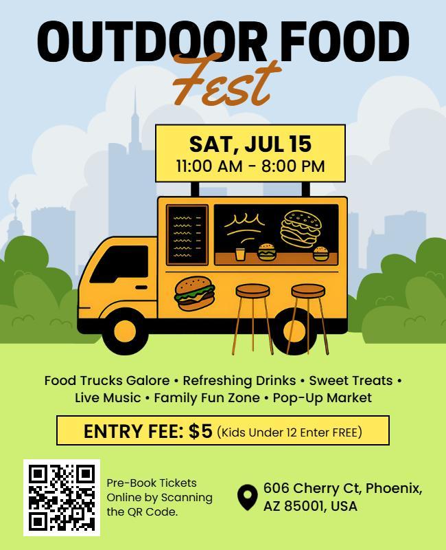 Outdoor Food Festival Event Flyer Template
