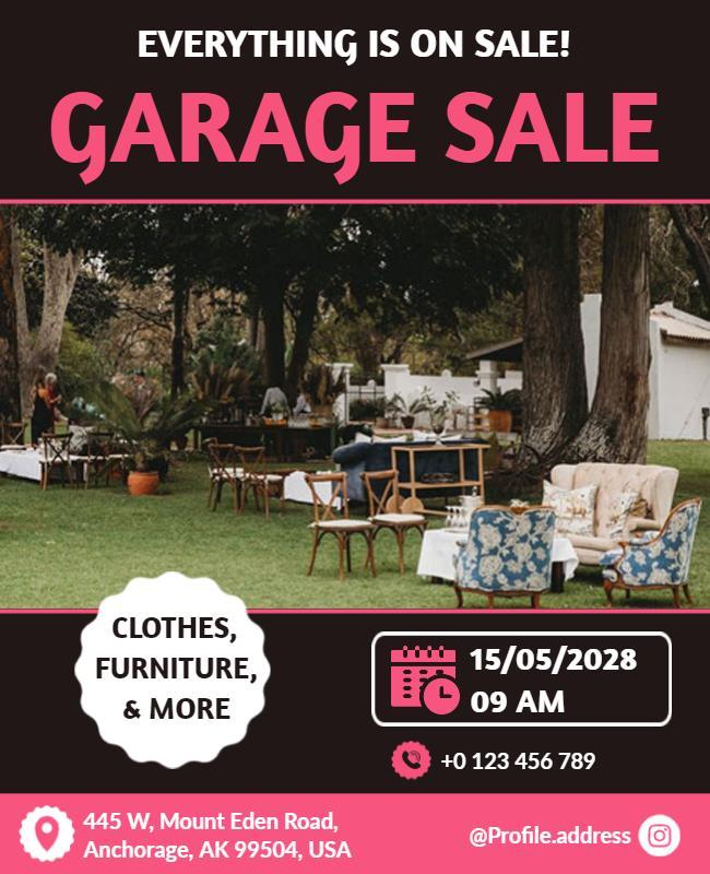 Outdoor Garage Sale Event Flyer Template