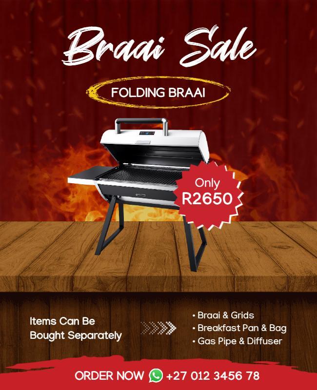 Outdoor Grill Sale Promotion Flyer Template