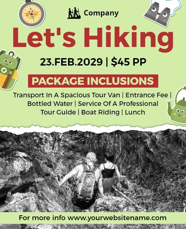 Outdoor Hiking Adventure Package Flyer Template