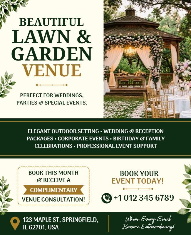 Outdoor Lawn and Garden Venue Flyer Template