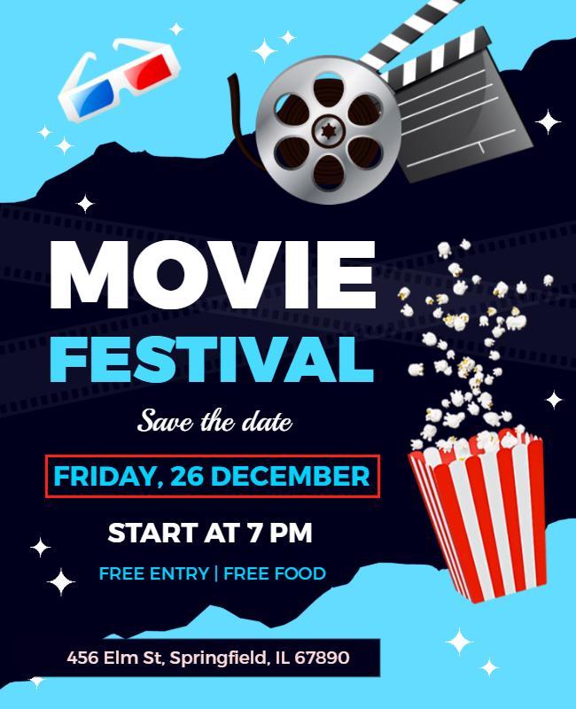 Outdoor Movie Festival Event Flyer Template