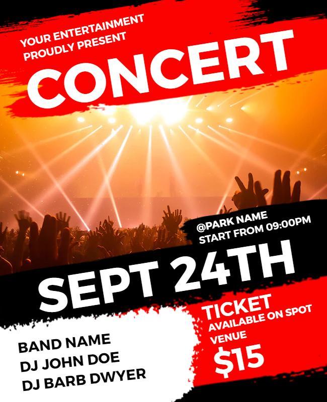 Outdoor Music Concert Event Flyer Template