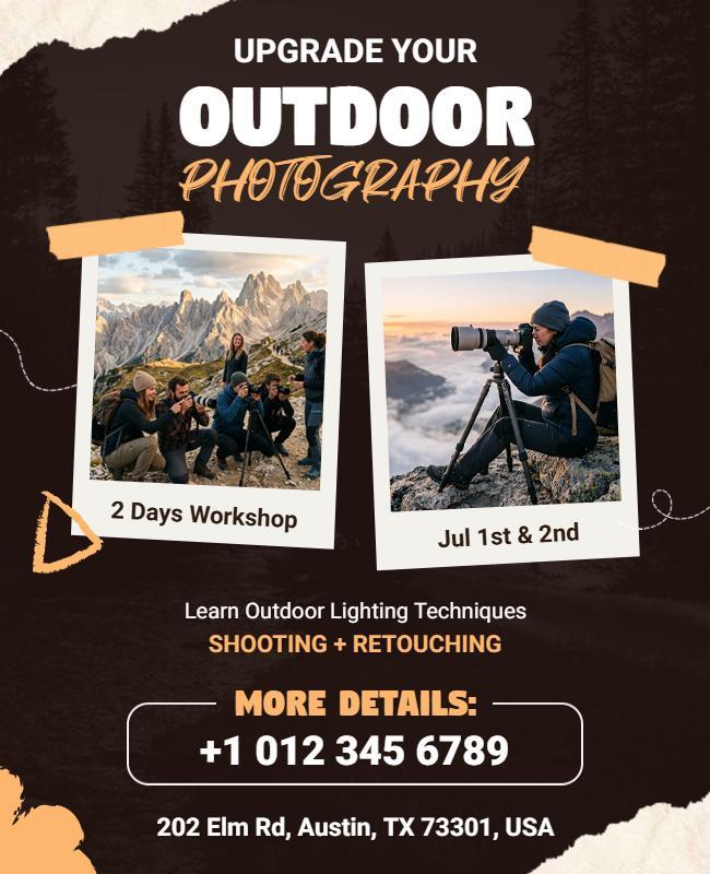 Outdoor Photography Workshop Event Poster Template