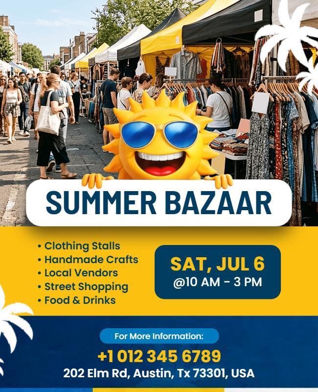 Outdoor Summer Bazaar Event Flyer Template