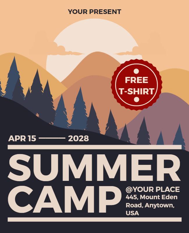 Outdoor Summer Camp Event Flyer Template