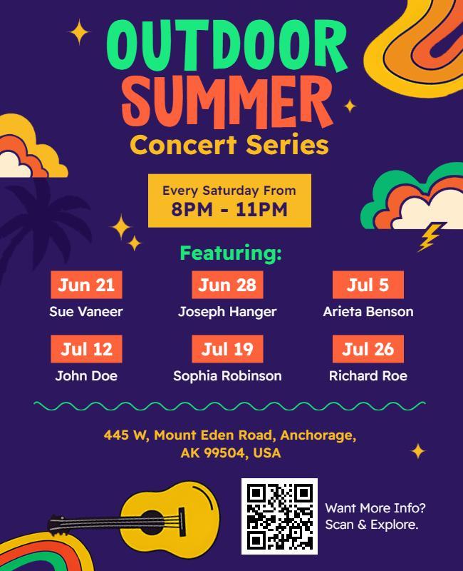 Outdoor Summer Concert Series Flyer Template