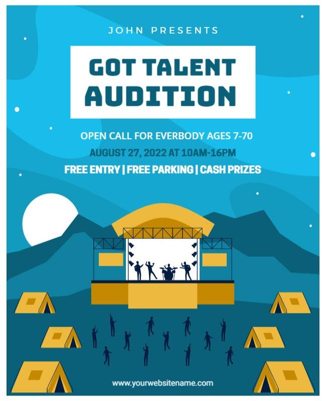 Outdoor Talent Audition Event Flyer Template