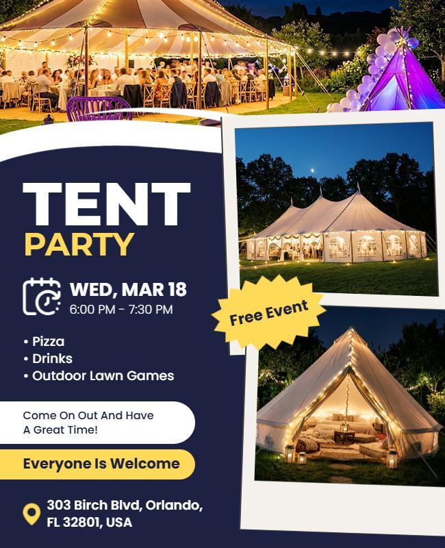 Outdoor Tent Party Event Flyer Template