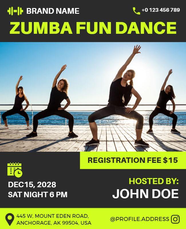 Outdoor Zumba Dance Event Flyer Template