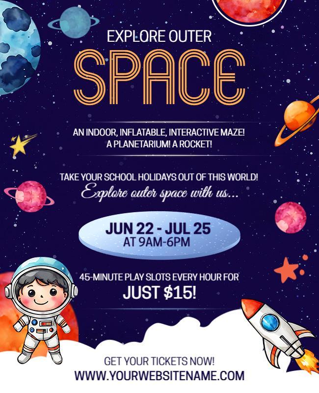 Outer Space Exploration Event Flyer Template