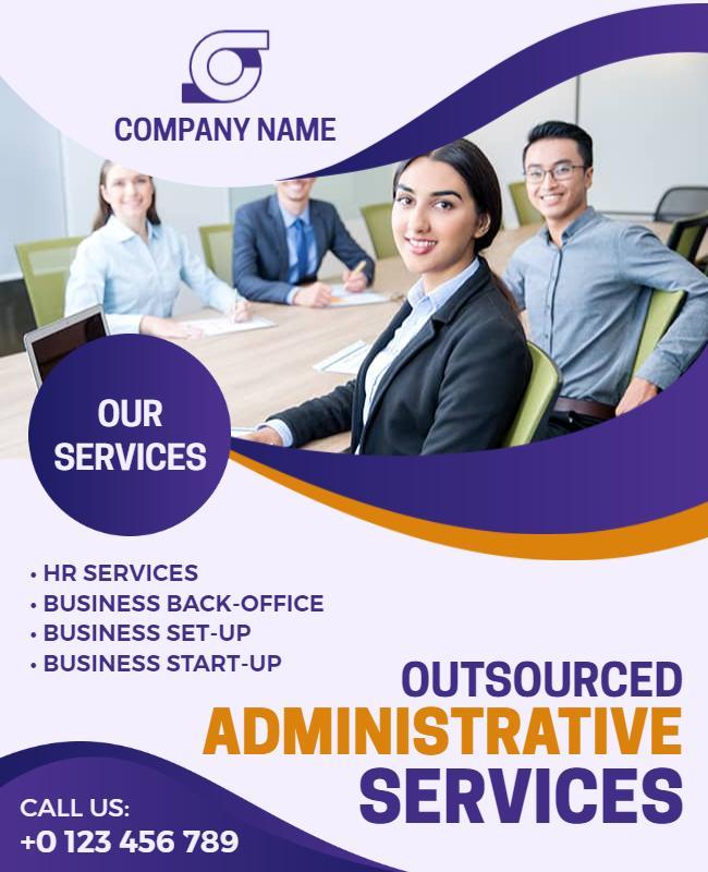 Outsourced Administrative Services Business Flyer Template