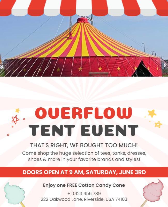 Overflow Tent Sale Event Flyer Template
