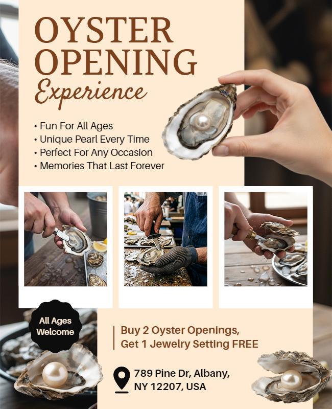 Oyster Opening Experience Event Flyer Template