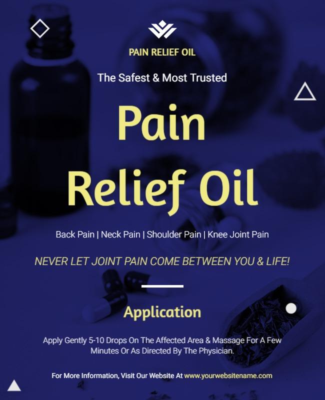 Pain Relief Oil Promotional Flyer Template