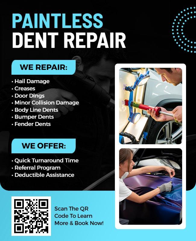 Paintless Dent Repair Services Flyer Template